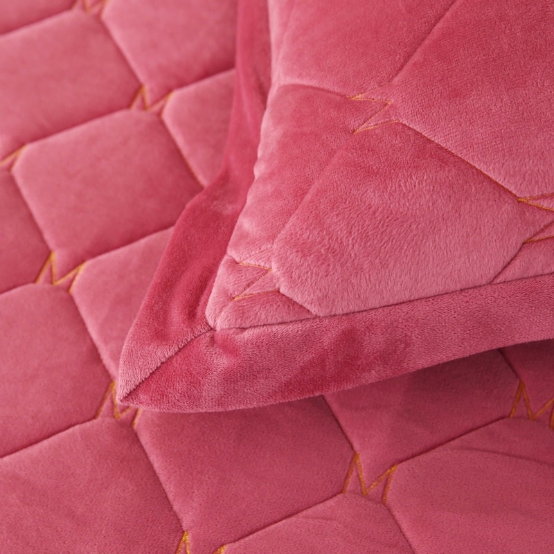 Ga gối nỉ nhung trần bông cao cấp dày dặn nhập khẩu ,Ga gối trải giường cao cấp ấm áp