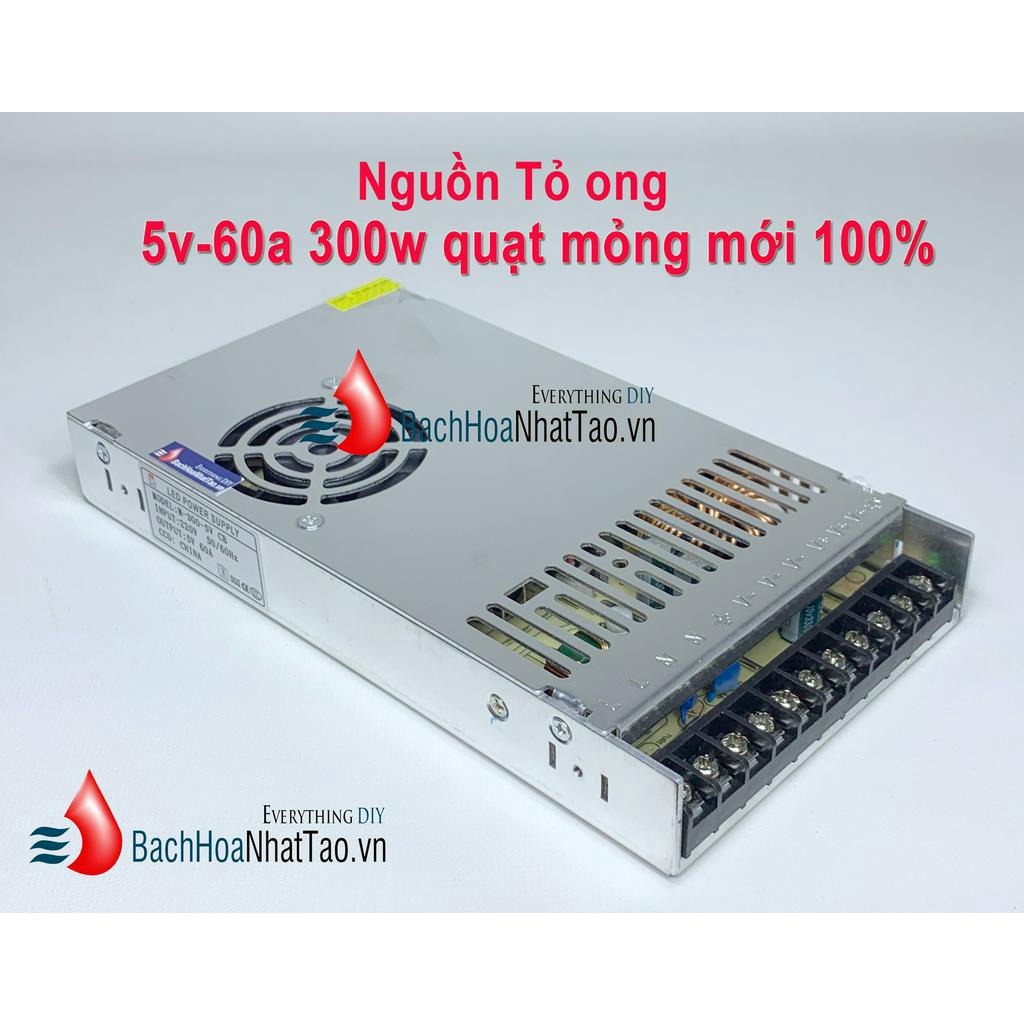 Nguồn tổ ong 5V 60A 300W(quạt) mới 100% mỏng