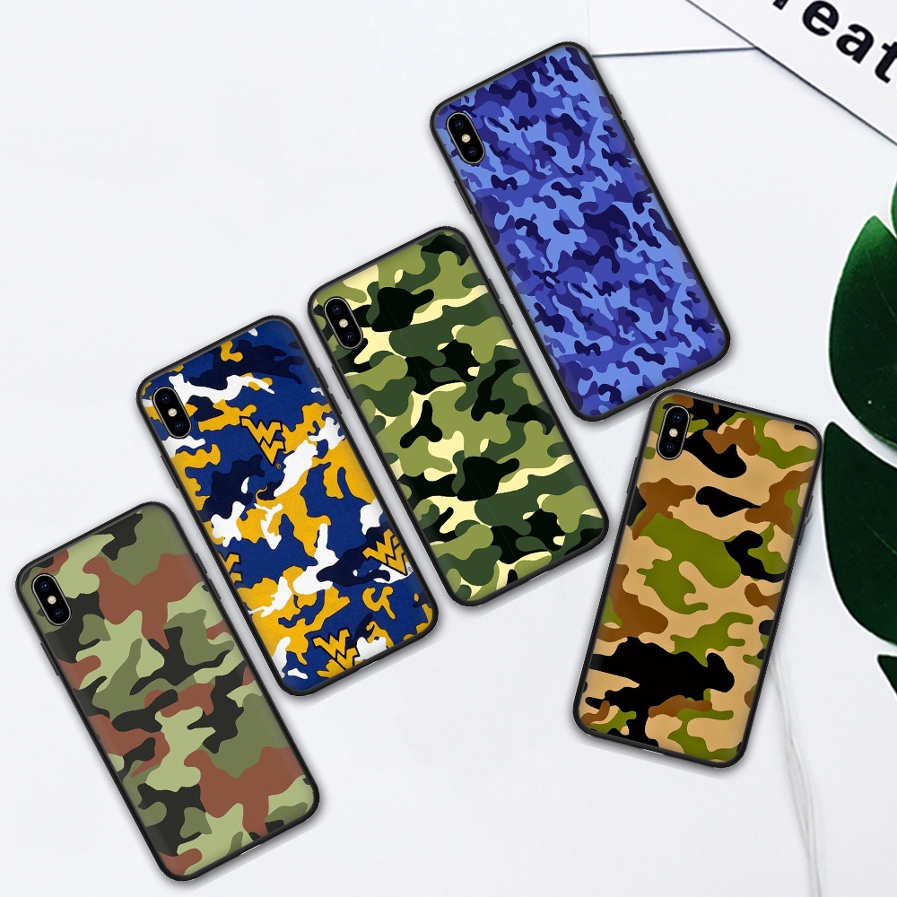 Ốp Điện Thoại Dẻo Họa Tiết Rằn Ri Kiểu Quân Đội Độc Đáo Cho Iphone 5 5S 6 6S 7 8 Plus X XS Max XR SE 2016 2020 UN11