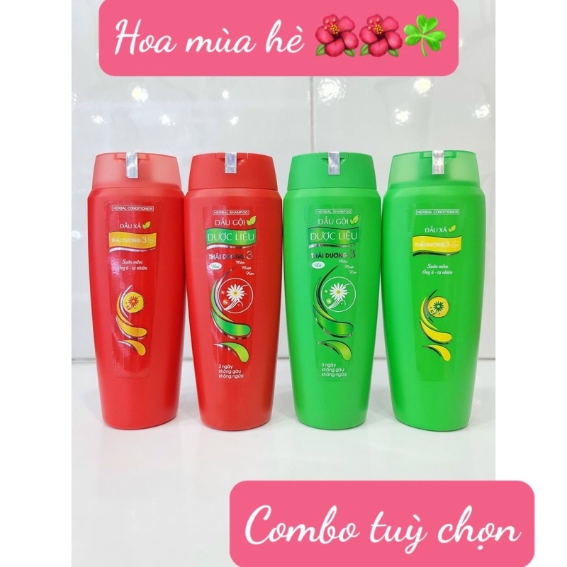 ☘️☘️ COMBO DẦU GỘI VÀ XẢ HƯƠNG HOA HOẶC HƯƠNG LÁ 200ml - THÁI DƯƠNG 7 200ML ( tuỳ chọn) chăm sóc tóc hàng chính hãng