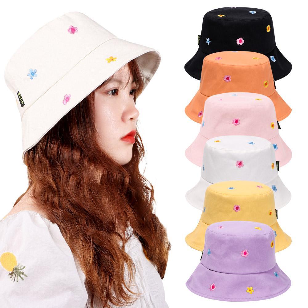 Nón Tai Bèo Chất Liệu Cotton Thoáng Khí Thêu Họa Tiết Xinh Xắn Thời Trang Xuân Hè Cho Nữ