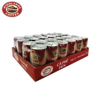 Thùng 24 lon cà phê đen Highlands coffee 185ml/lon