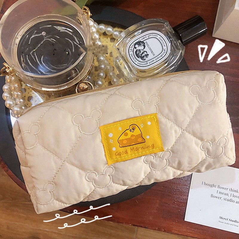 Túi Đựng Bút Cỡ Lớn Thêu Họa Tiết Dễ Thương Cho Học Sinh