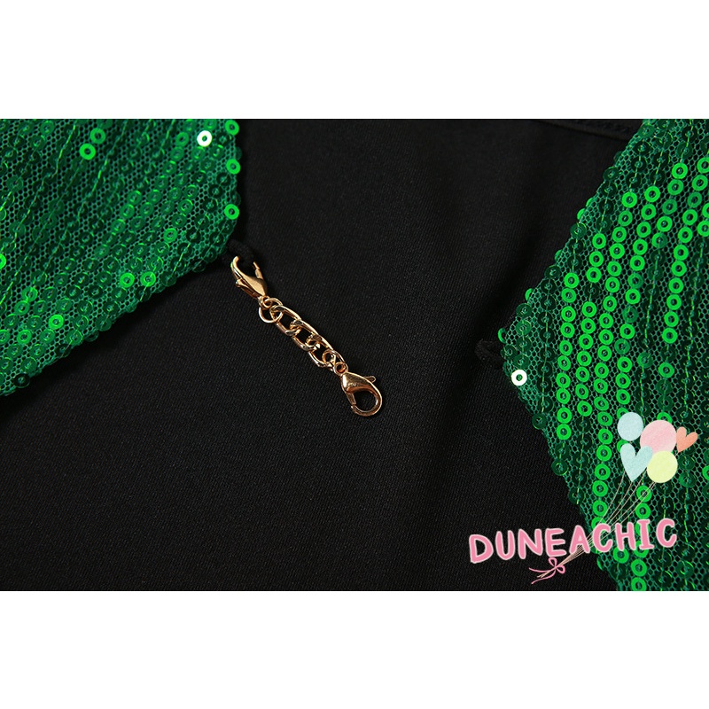 Đầm hai dây DUNEA đính kim sa tương phản quyến rũ cho nữ