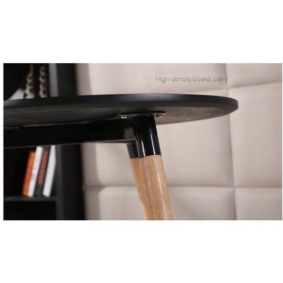 Bàn Tròn EAMES 3 Chân, Bàn Cafe Nhỏ Chân Gỗ Sồi Mặt MDF Nhập Khẩu Đường Kính 80cm