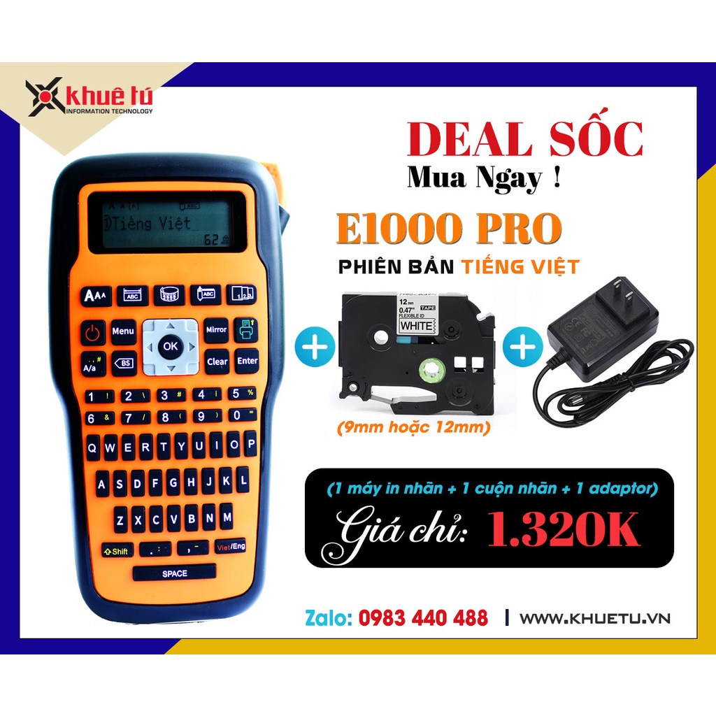Máy in nhãn cầm tay E1000 PRO