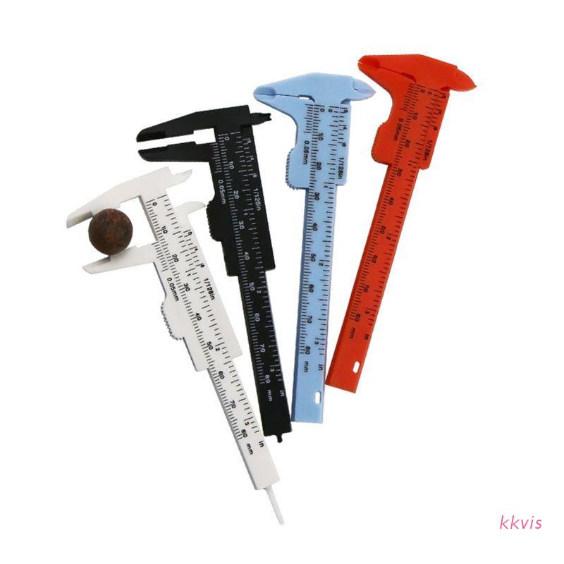 Bộ 2 thước cặp bằng nhựa cỡ nhỏ 0-80mm tiện dụng cho học sinh