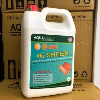 Chống thấm tạo bóng Hi SHEEN - bình 5kg, Chất chống thấm tạo bóng đá tự nhiên nhám - gạch đất đỏ