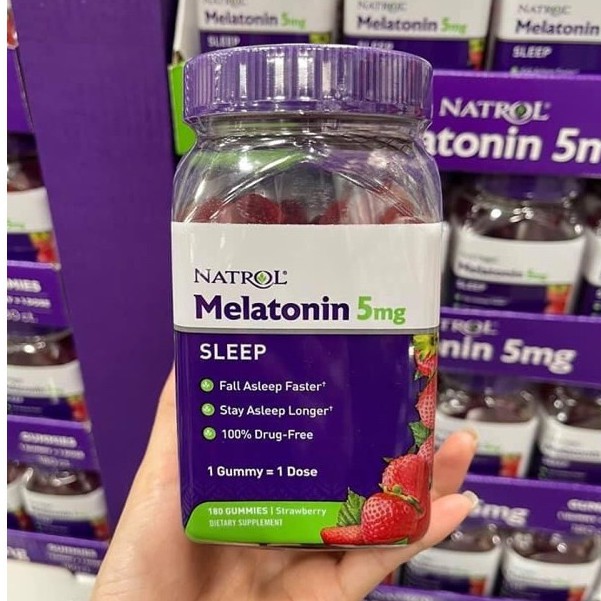 KẸO NGỦ NATROL GUMMIES MELATONIN 5MG 180 VIÊN - CHUẨN USA