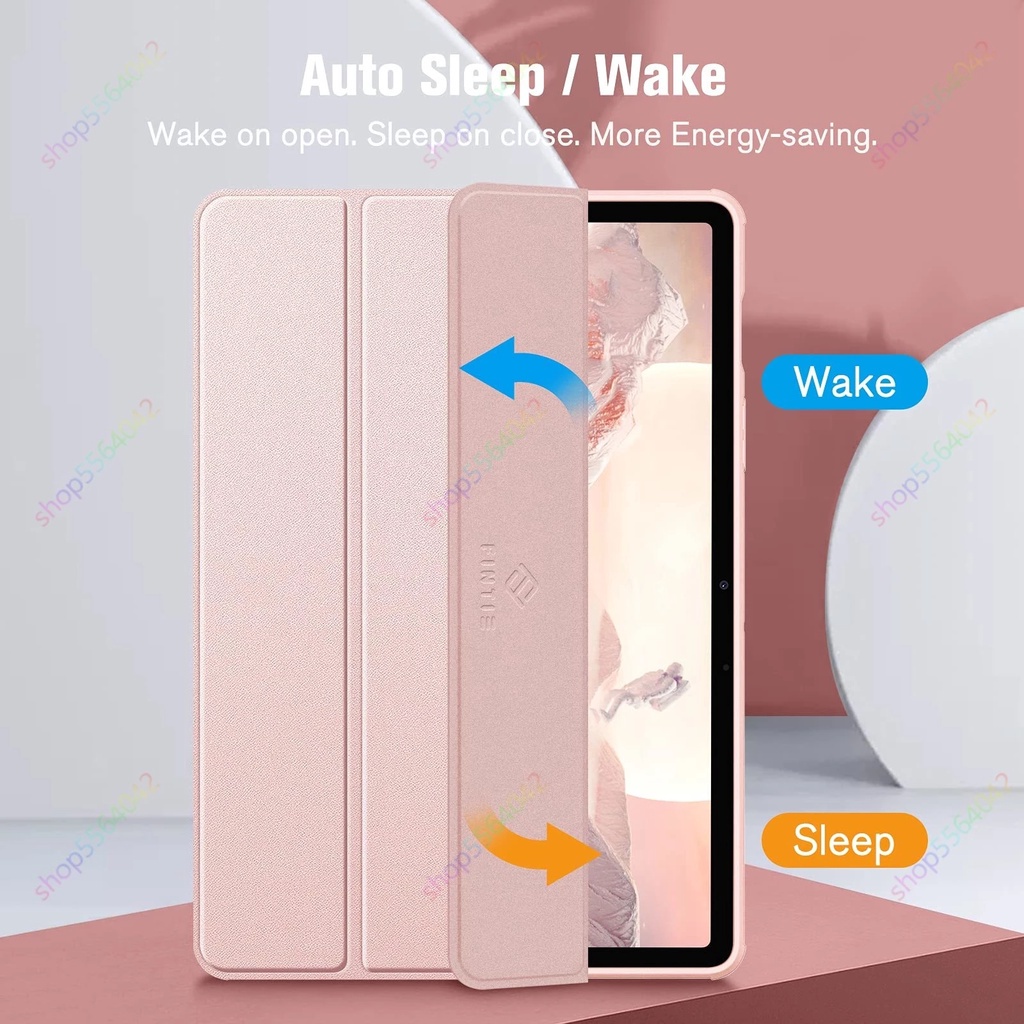 Bao Da Máy Tính Bảng PU Acrylic Trong Suốt Nắp Lật Có Ngăn Đựng Bút Cho Samsung Galaxy Tab A7 Lite 8.7 "Tab A 8.0 2019 Giá Đỡ