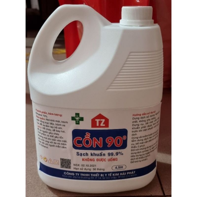 Cồn 70 độ / 90 độ can 4.5 lít sát khuẩn hàng công ty