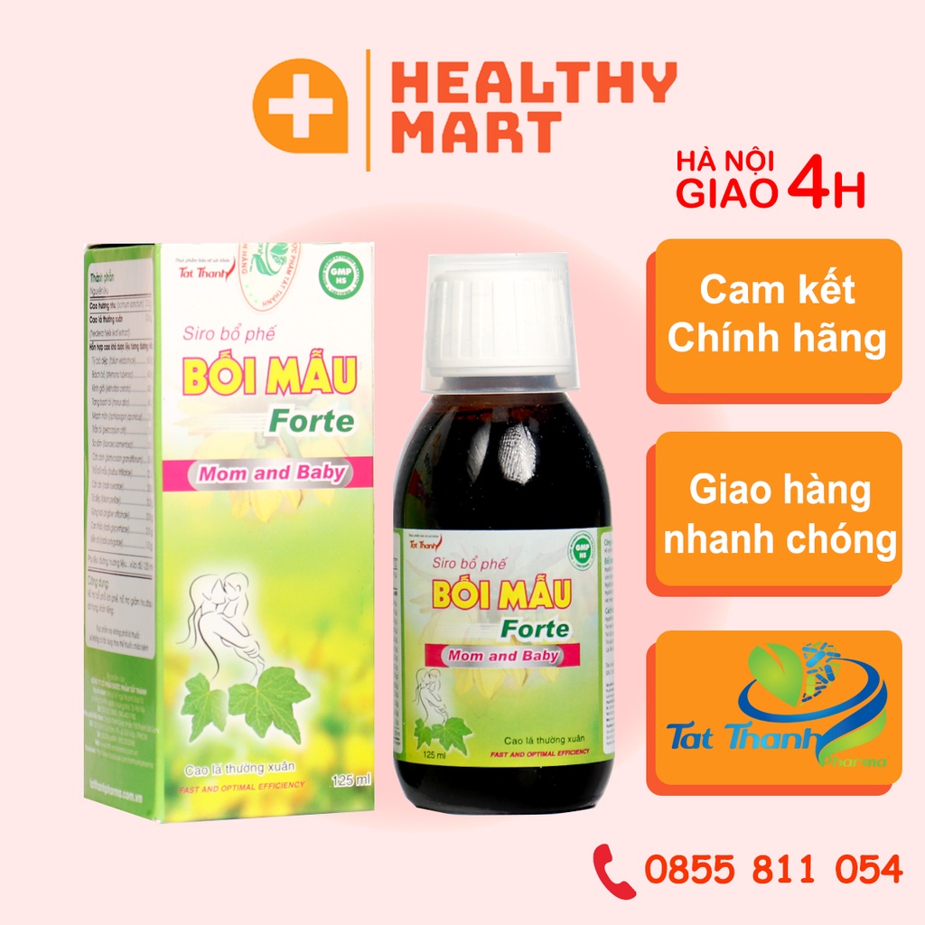 ✔️️️️Siro Bổ phế Bối Mẫu Forte Bách Bộ Mom & Baby 125ml - Tất Thành Pharma