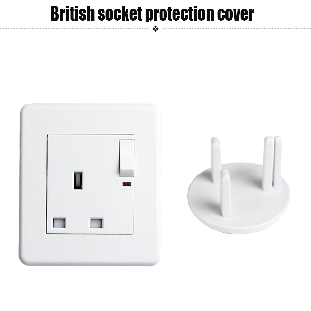 Nút nhựa bịt ổ cắm điện bảo vệ an toàn cho trẻ em thiết kế chuẩn Anh Quốc