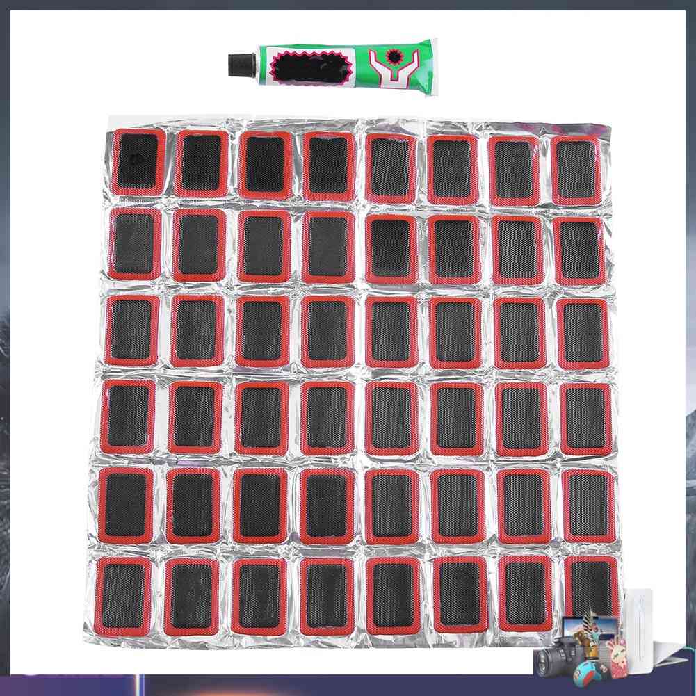 Bộ 48 Miếng Vá Lốp Xe Đạp + 1 Tuýp Keo Dán