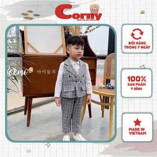 Set/bộ quần áo gile cổ vest lịch lãm - 20b114