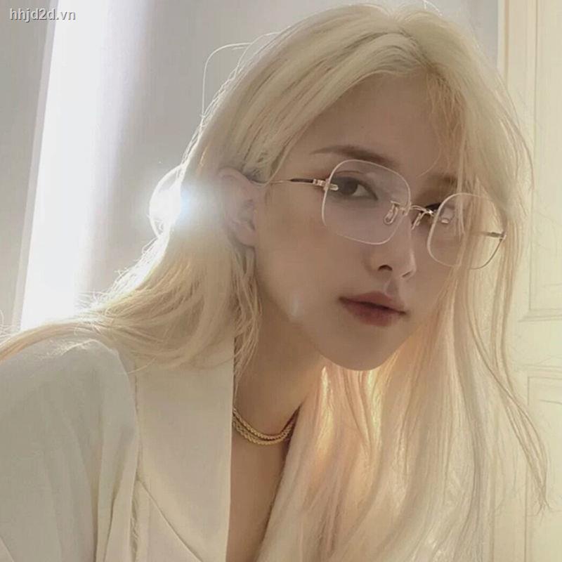 Jenny s Mắt kính cận không viền trong suốt siêu nhẹ màu trơn phong cách GM cho nữ
