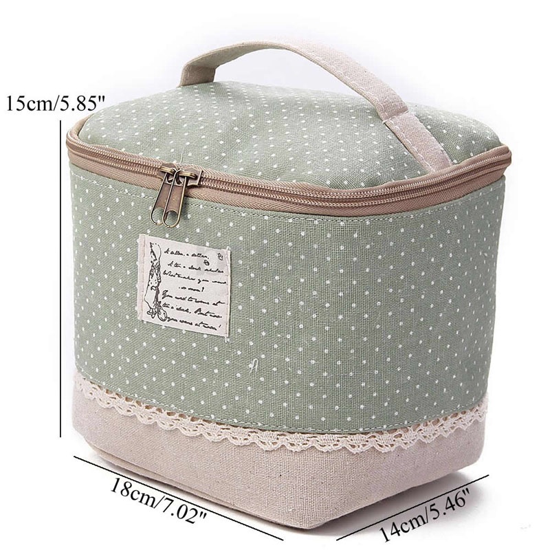 Hộp Đựng Đồ Trang Điểm Bằng Vải Lanh Đa Năng