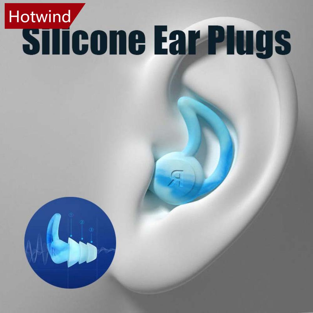 1 Cặp Nút Bịt Tai K9R7 Bằng Silicone Chống Thấm Nước Tiện Dụng Khi Bơi Lội