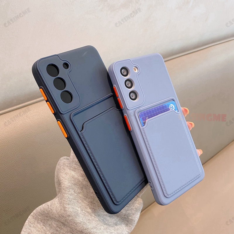 Ốp Điện Thoại Silicon TPU Mềm Chống Sốc Có Ngăn Đựng Thẻ Cho Samsung Galaxy S21FE 5G S21 S 21 Plus FE Ultra 4G 5G