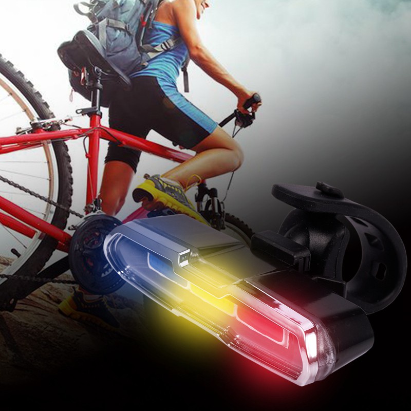Đèn LED Gắn Phía Trước Xe Đạp Có Thể Sạc Lại Bằng Cổng USB Màu Sắc