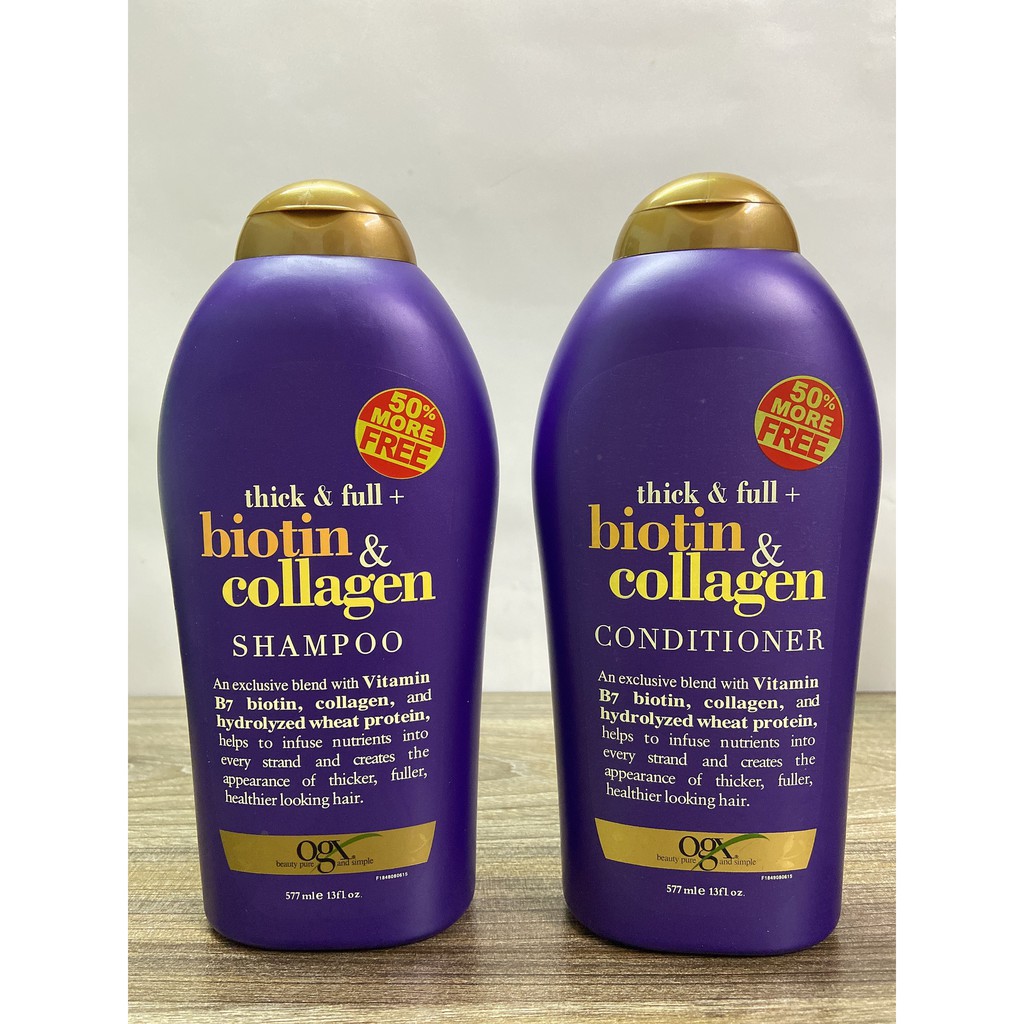 COMBO 1 DẦU GỘI + 1 DẦU XẢ BIOTIN COLLAGEN 577ML CHÍNH HÃNG