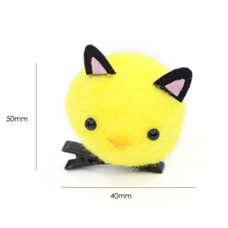 ✨✨Kẹp Tóc Hình Gà Con Ba Chiều Màu Vàng Nhồi Bông Dễ Thương Cho Bé