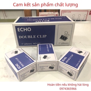 Kẹp giấy/kẹp bướm/double clip kim loại các kích thước 15mm- 51mm chất lượng, giá rẻ