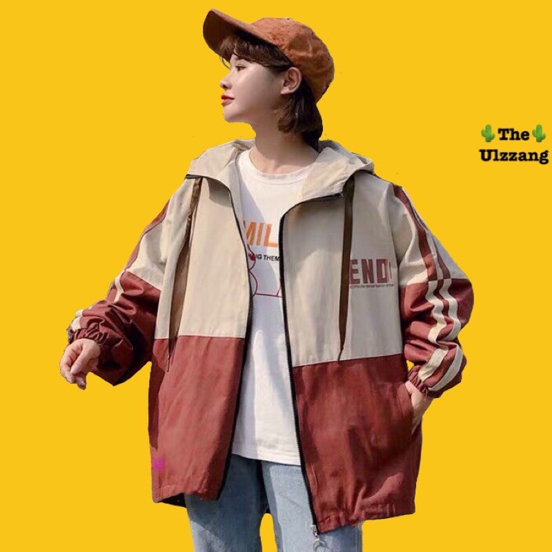 🌵 𝐓𝐡𝐞𝐔𝐥𝐳𝐳𝐚𝐧𝐠 🌵 043 Áo Khoác Kaki 2 Lớp In Chữ Phối Màu (Kèm Video, Hình Chụp Thật)