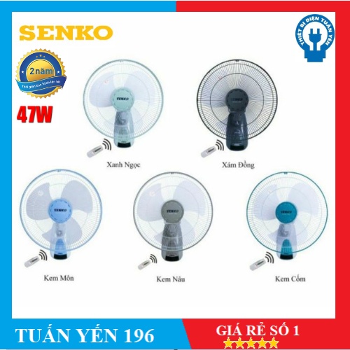 [Mã ELMS5 giảm 7% đơn 300K] Quạt Treo Tường Điều Khiển Từ Xa SENKO TR1628- 47w- Bảo Hành 2 Năm