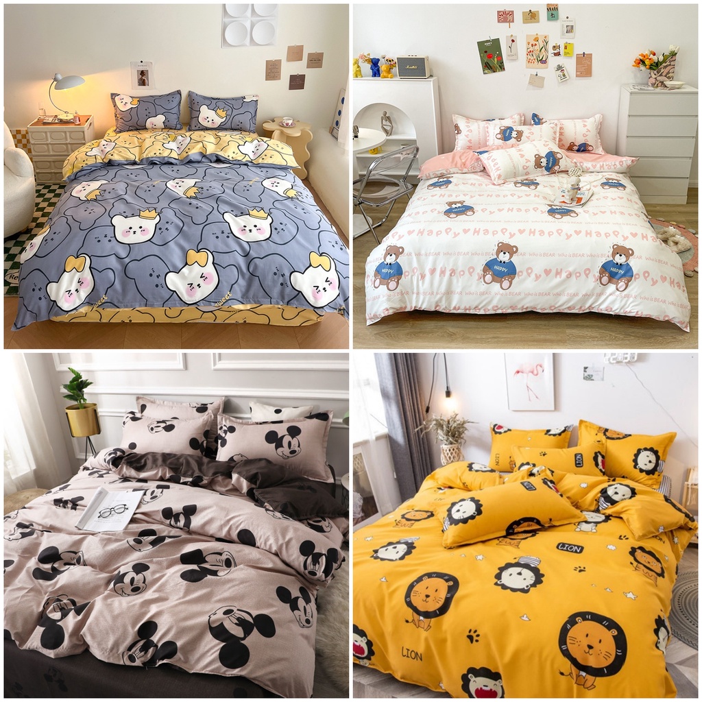 Bộ chăn ga gối poly cotton mùa hè dày dặn, Bộ chăn ga 4 món chất cotton poly cao cấp mềm mịn - Otama Bedding | BigBuy360 - bigbuy360.vn