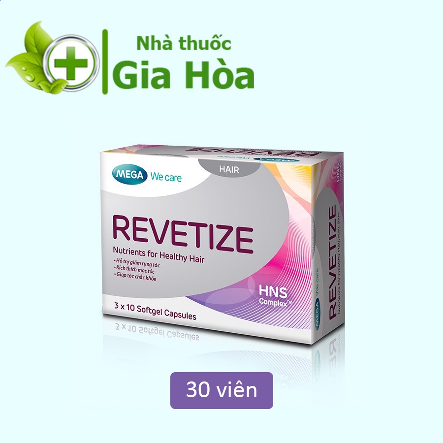 Revetize (MEGA WE CARE) - Viên uống hỗ trợ giảm rụng tóc, kích thích mọc tóc, giúp tóc chắc khỏe, duy trì mái tóc đẹp