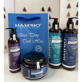 Bộ 3 sản phẩm : phục hồi tóc chuyên sâu maxpro - dầu gội , xả , hấp , xịt dưỡng phục hồi