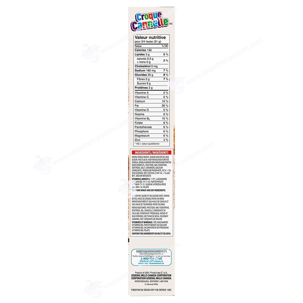 Ngũ Cốc Ăn Sáng Vị Quế General Mills Cinnamon Toast Crunch Cereal, Hộp 345g