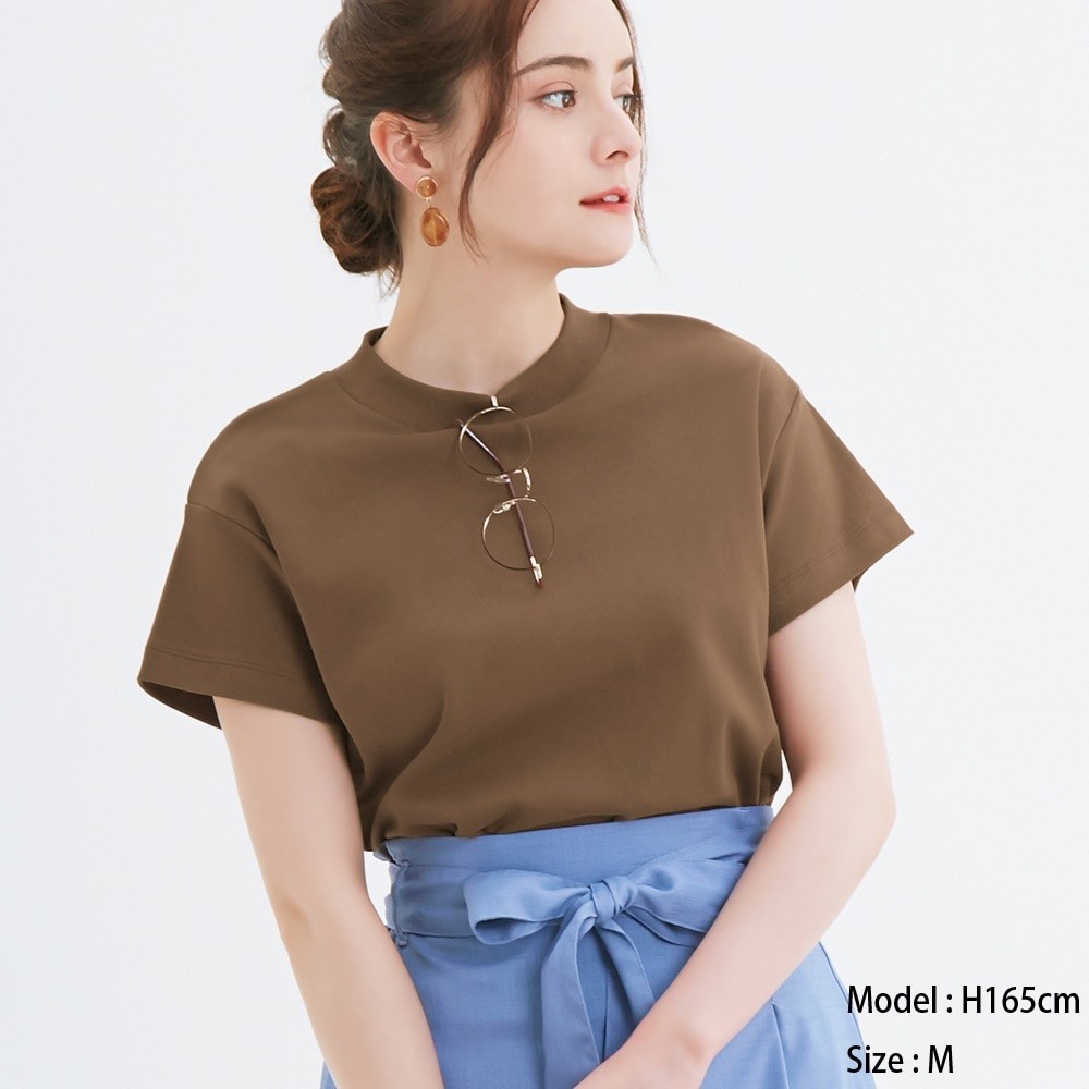 Áo Thun Nữ Cổ Cao Tay Ngắn GU Cotton Tee Chính Hãng 100% - GU Shop