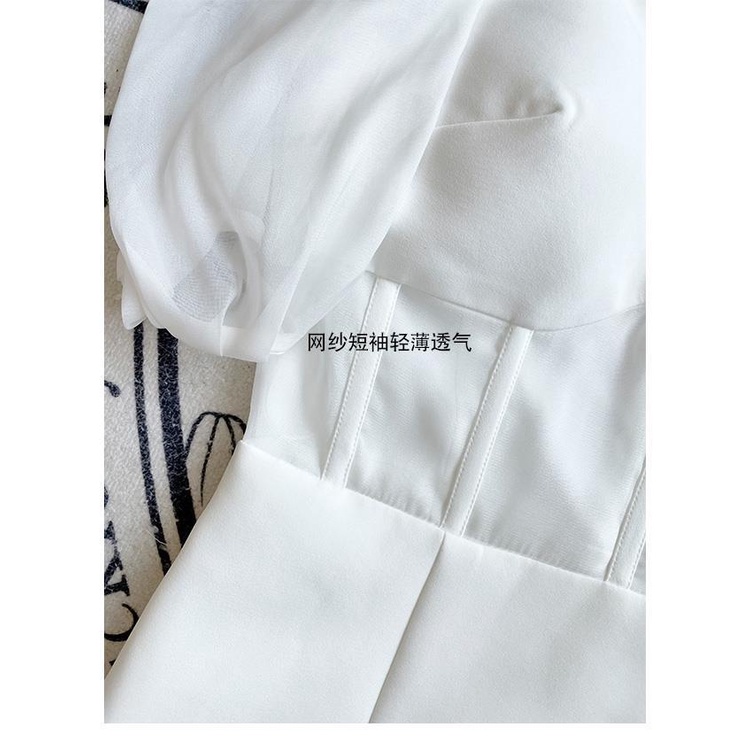 Đầm Chữ A Cổ Vuông Tay Phồng Thời Trang Mùa Hè Kiểu Pháp Xinh Xắn Cho Nữ