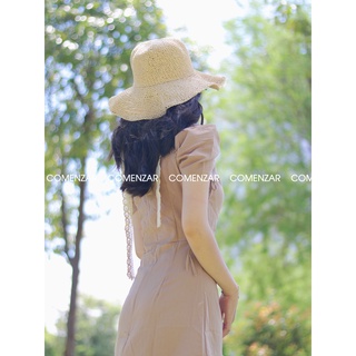 Đầm Linen Dây Rút Trễ Vai [ Trong Veo ]