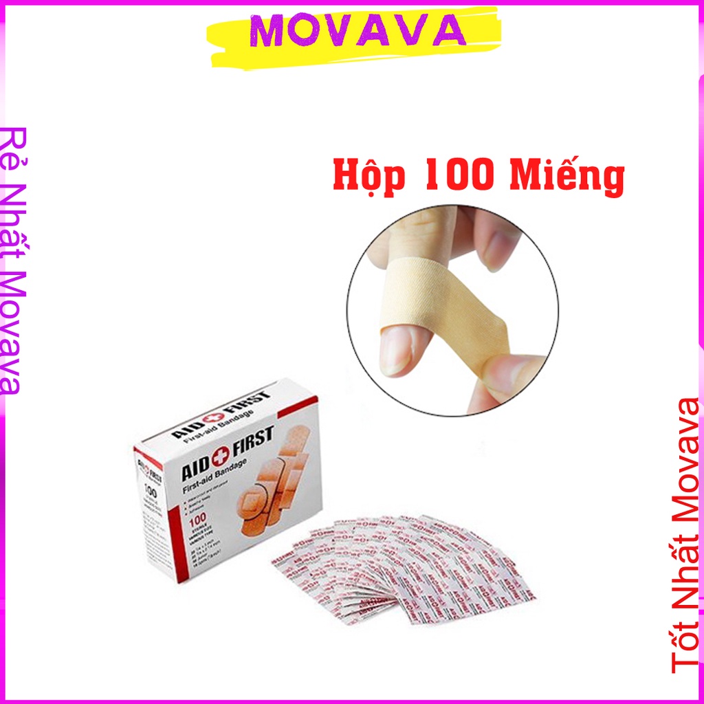 Hộp băng gâu y tế dùng để dán vết thương loại 100 miếng Đủ Size shop