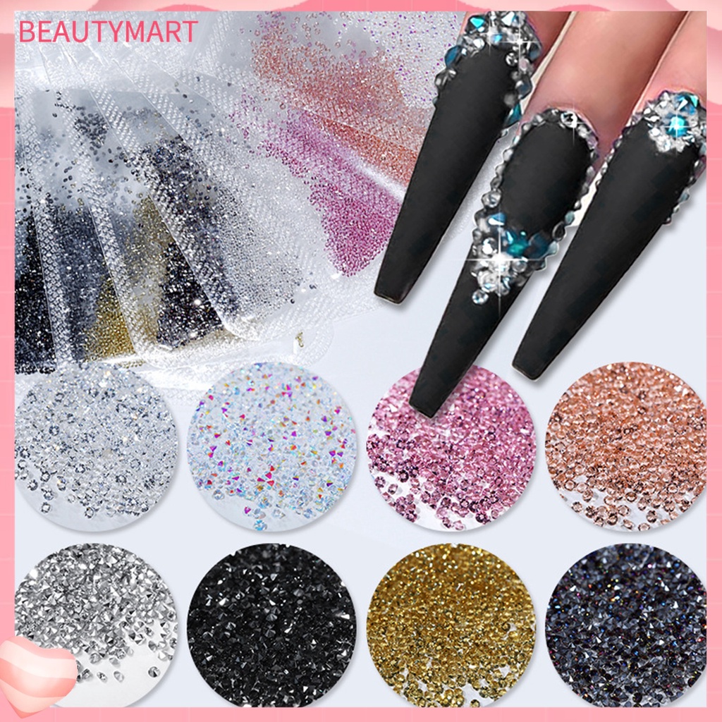 Set 1440 Hạt Pha Lê 3D Tạo Hiệu Ứng Trang Trí Móng Tay DIY Charms