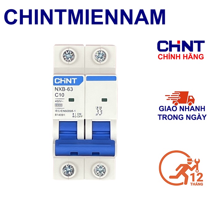 Cầu Dao Aptomat An Toàn MCB NXB-63 2P 6A-63A 2 Pha 6Ka Hãng CHINT Hàng chính hãng xuất khẩu