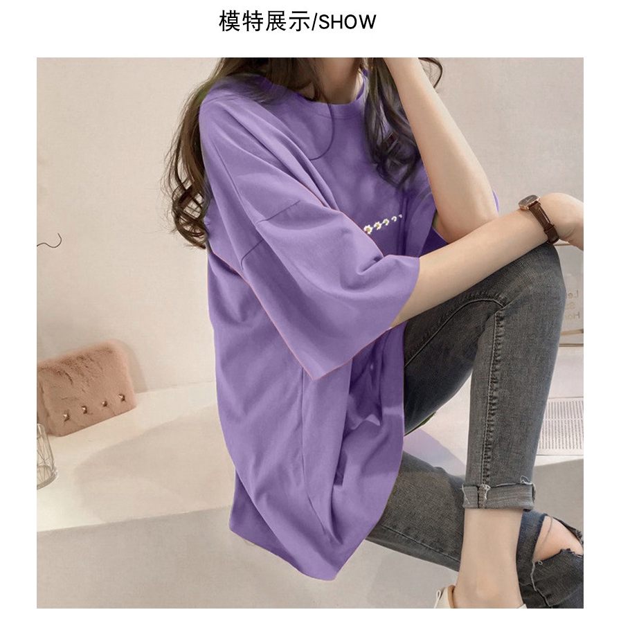 NRVP Áo Thun Ngắn Tay Dáng Rộng In Họa Tiết Xinh Xắn Dành Cho Nữ 2020