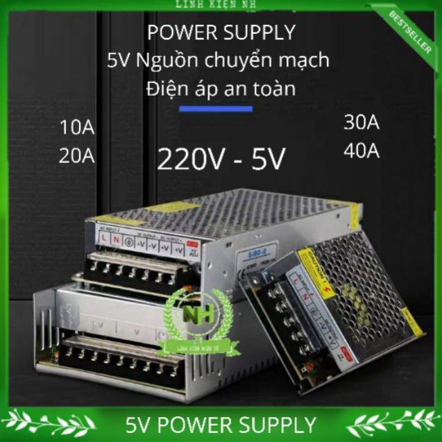 220V- 5V Power Supply (6A,10A, 20A, 40A, 60A ) Nguồn tổ ong 5V Đủ Dòng