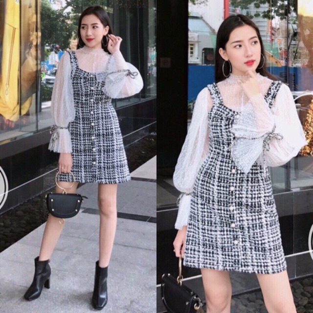 Set áo kiểu kèm đầm