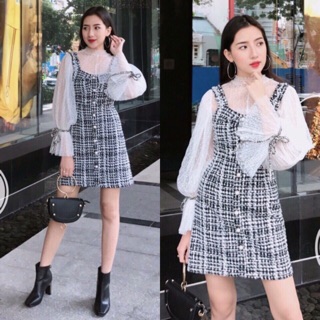 Set áo kiểu kèm đầm