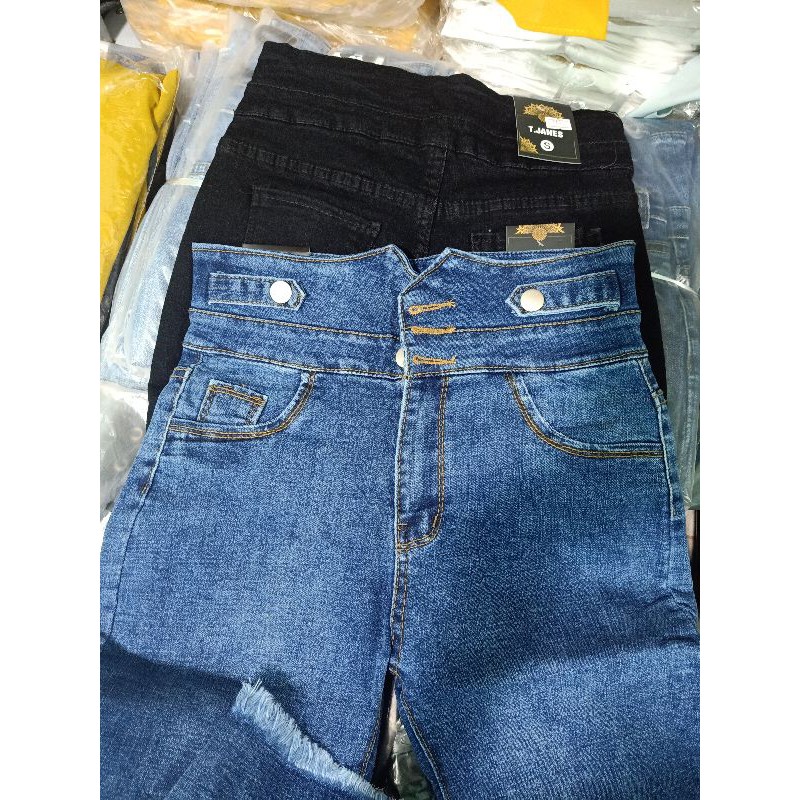 Quần bò nữ cạp cao 5 khuy mẫu hít hót (ảnh thật) | BigBuy360 - bigbuy360.vn