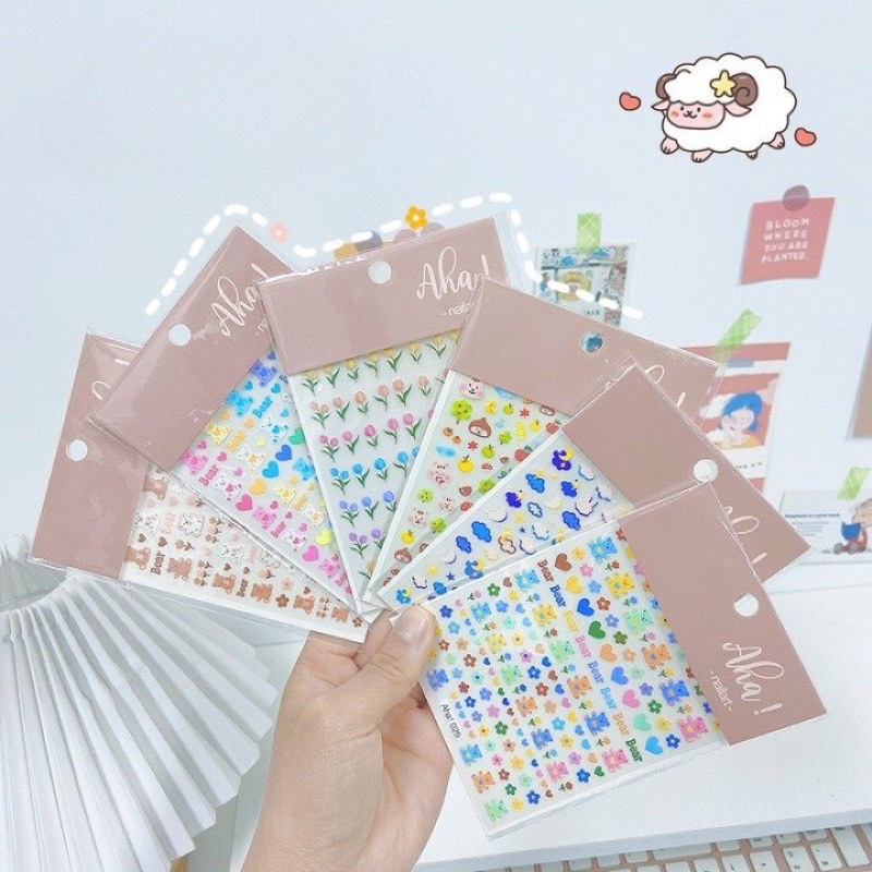 😍Sticker dán móng tay dễ thương🌸