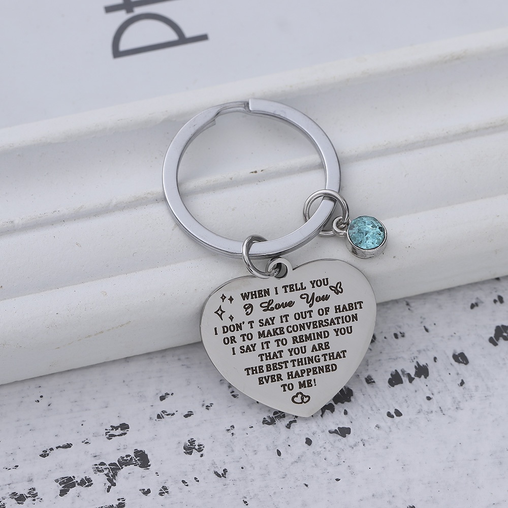 Cod Qipin Móc Chìa Khóa Hình Tròn In Chữ May You Be Proud Màu Cầu Vồng Đơn Giản Cho Cặp Đôi