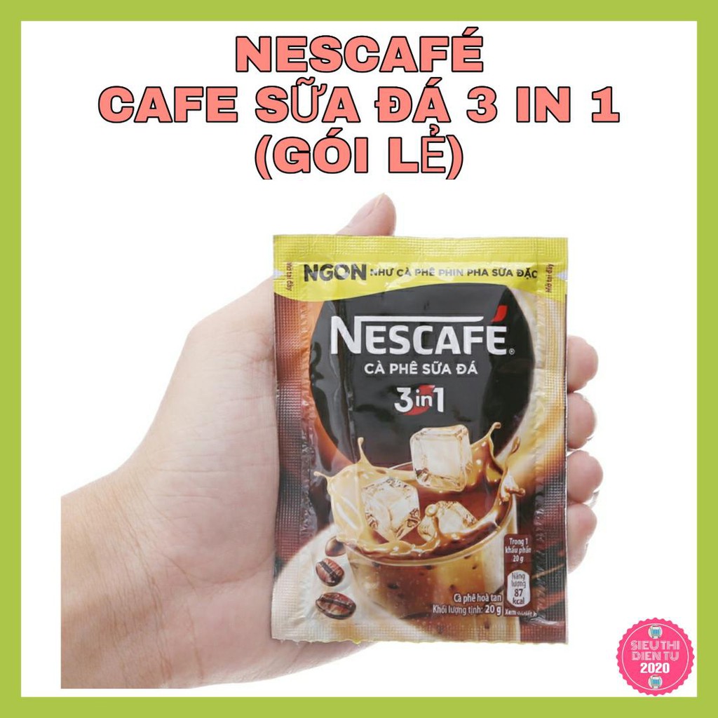 [NESCAFE-CAFE SỮA ĐÁ, GÓI LẺ] CAFE, CÀ PHÊ SỮA ĐÁ