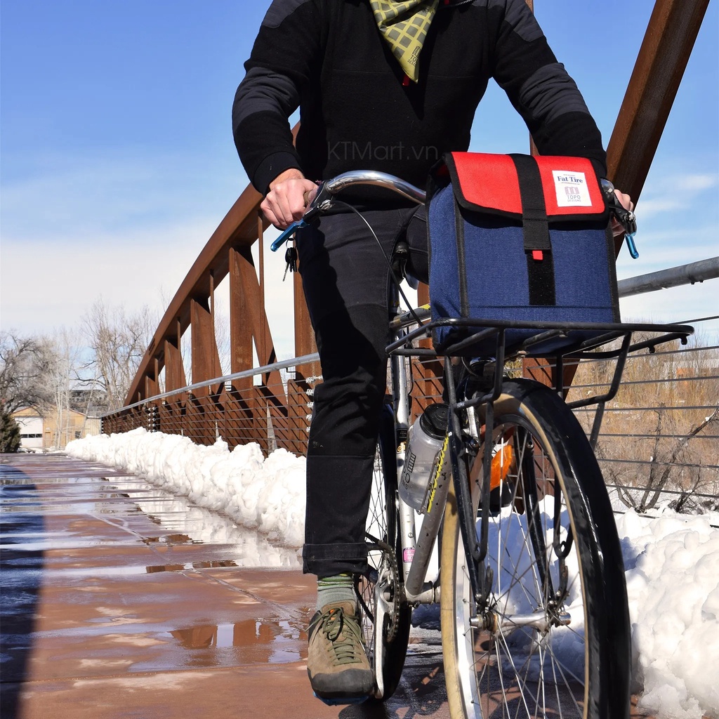 Túi giữ nhiệt treo xe đạp Topo Designs Cooler màu đen