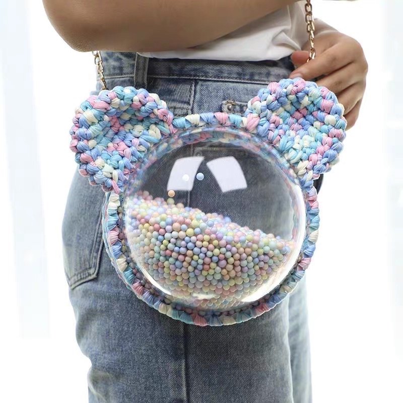 Nguyên liệu tự đan túi hình đầu gấu Tiktok DIY đáng yêu 2023