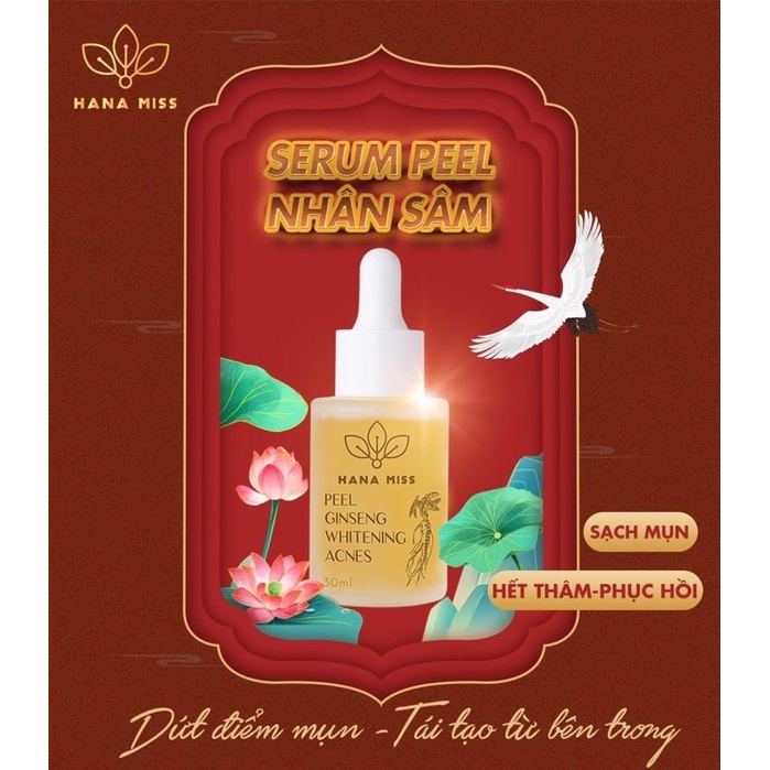 (Tặng 3 Mặt Nạ Kèm Theo) Serum Peel Da Nhân Sâm Hana Miss | WebRaoVat - webraovat.net.vn